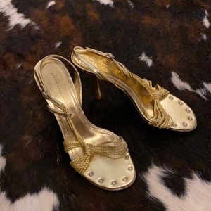 Gold Banana Republic Heels 7